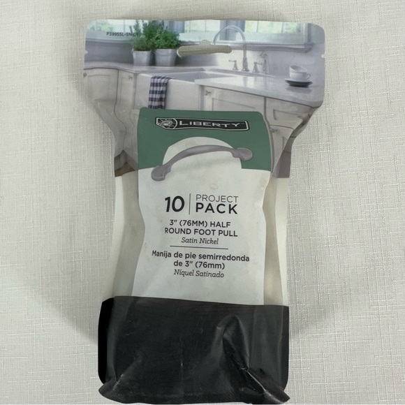 Liberty 3" Satin Nickel Half Round Foot Pull Pack of 10 P39955L-SN-U1 NEW - Picture 1 of 9